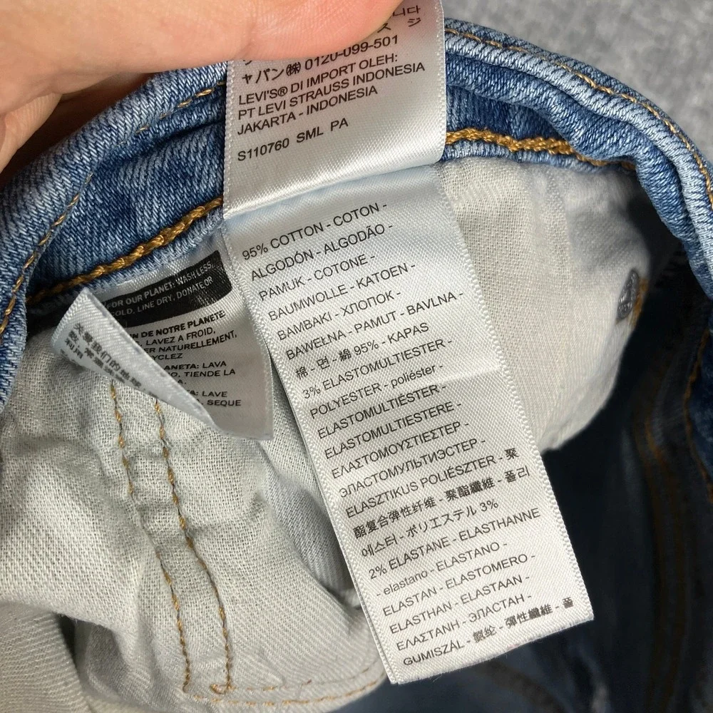 Levi's 505‎ Jeans Mens W36 L30 Straight Fit Light Wash Distressed Denim Pants